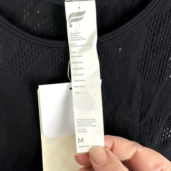 Fabletics Clara Sculptknit Tank‎ Black Size Medium NWT - Picture 2 of 5